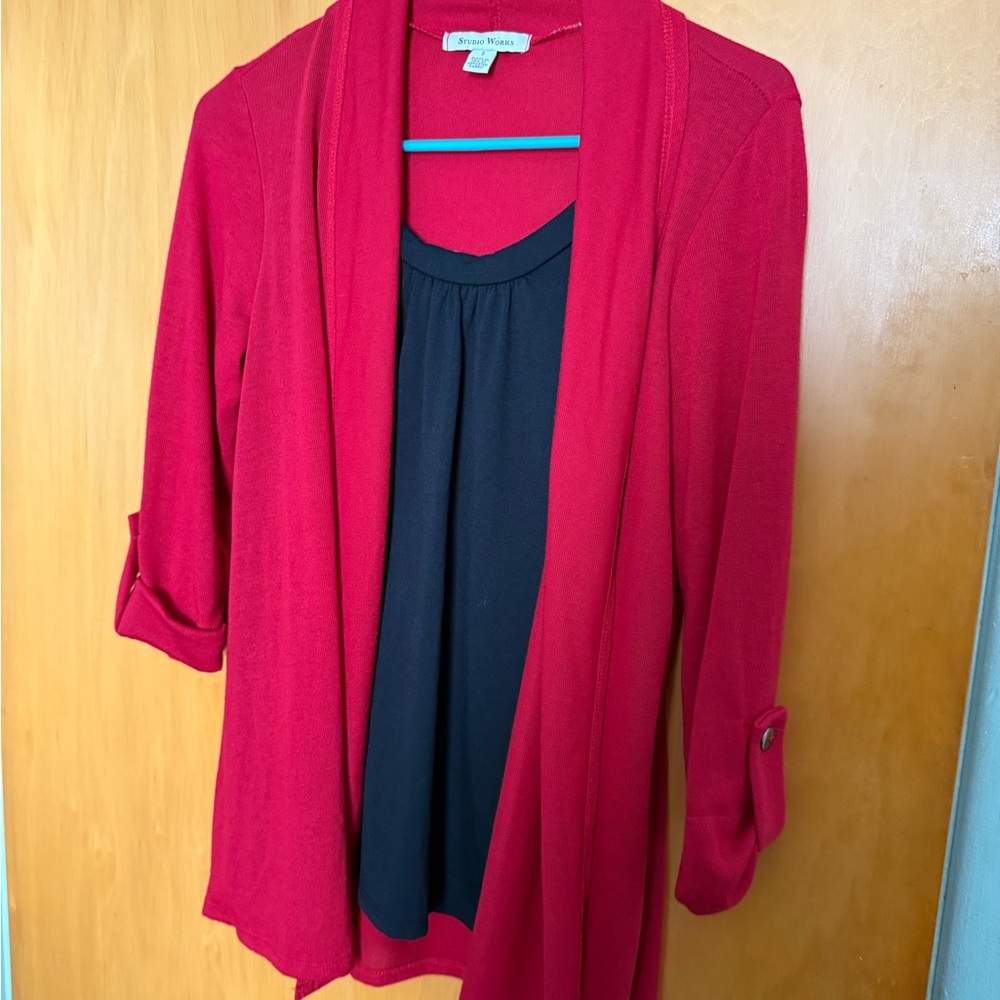 Red Women's Sweater by Studio Works size S